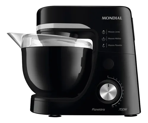 Batedeira Planetária, Mondial, 700w - Bp-03-b Preto 127v