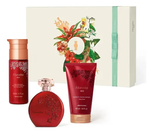 Kit Presente Feminino O Boticário Colônia Floratta Red 3 Itens