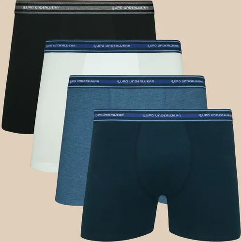 Kit 4 Cuecas Lupo Boxer Algodão Box Confortável Original