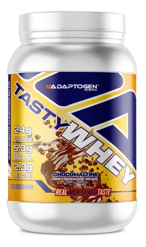 Suplemento Tasty Whey 3w Gourmet Whey Protein Adaptogen Science Pote 900g Sabor Chocomaltine Choco Maltine
