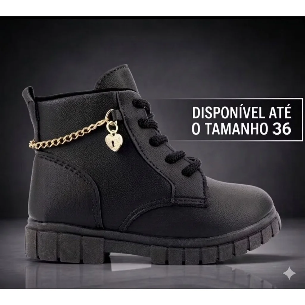 Bota Infantil Menina Coturno Infantil Feminina Maravilhosa