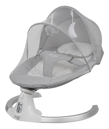 Cadeira De Descanso E Balanço Bebê Elétrica Fancy Maxi Baby Cinza
