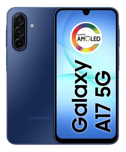 Celular Samsung Galaxy A17 5g Com Ia, 128gb, 4gb Ram, Câm De 50mp, Tela De 6.7 , Nfc, Ip54 - Preto Azul