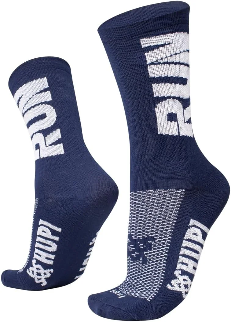 Meia Hupi Run para Corrida Preto/branco, Cor: Preto/branco