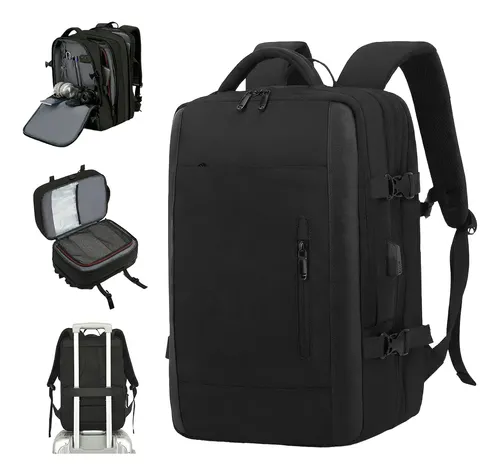Mochila Viagem Feminina Masculina Para Notebook Executiva Preto