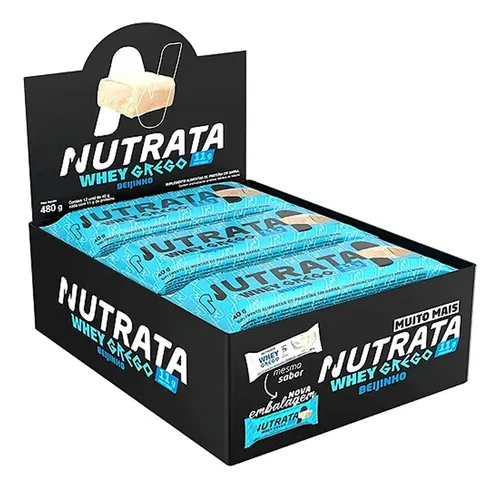 Barra Whey Grego 40g Display Com 12 Unidades Beijinho Nutrata