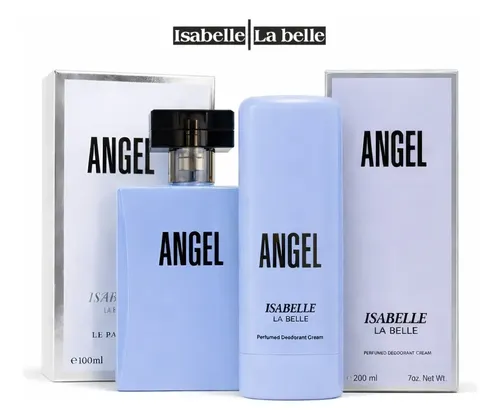 Lançamento Kit Hidratante Corporal Angel 200ml + Perfume Angel 100ml Marca Linha Isabelle Labelle Original Presente Perfeito Alta Fixação Parfum