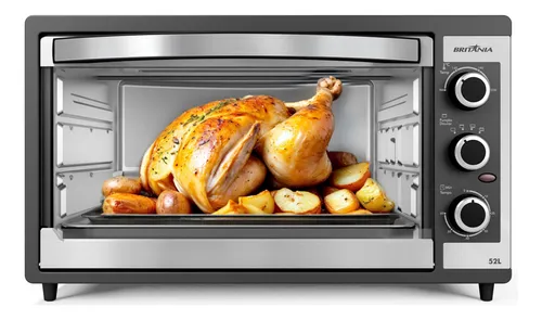Forno Elétrico Britânia 52l Dupla Resistência Bfe55p 127v Preto