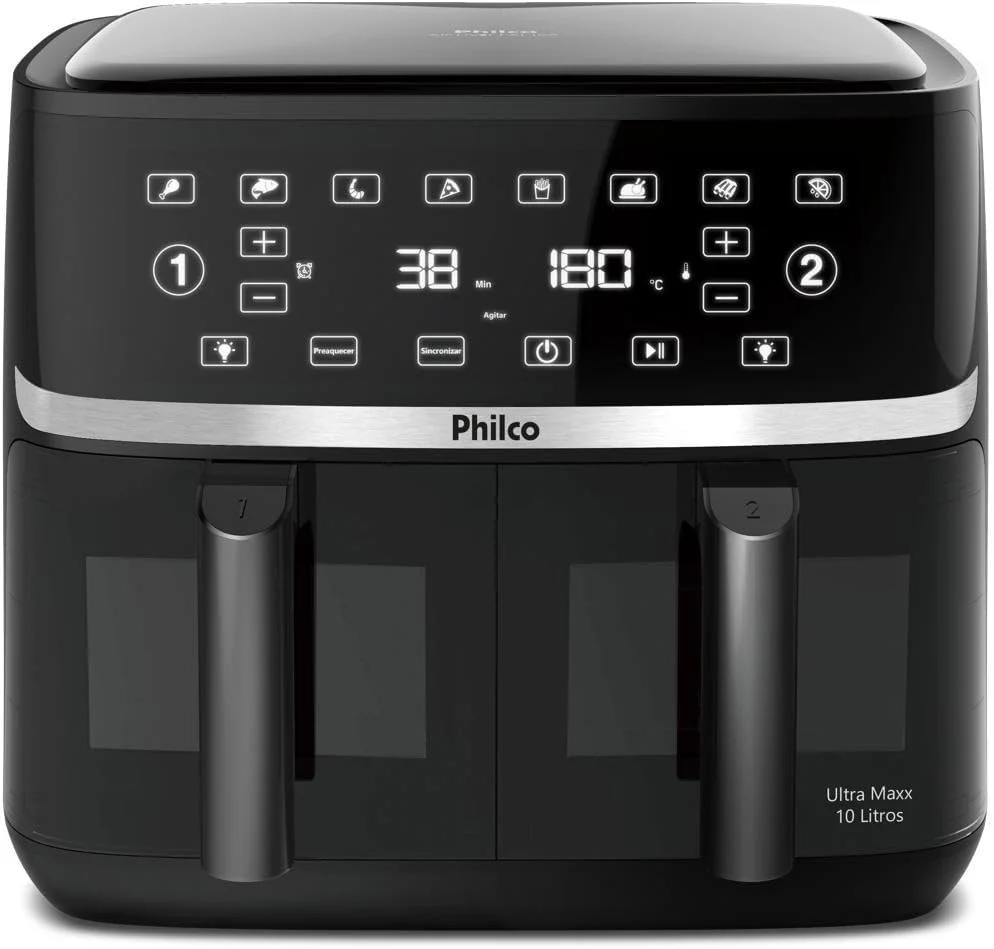 Air Fryer Philco 10L Cesto Duplo 2000W PAF10A 220V