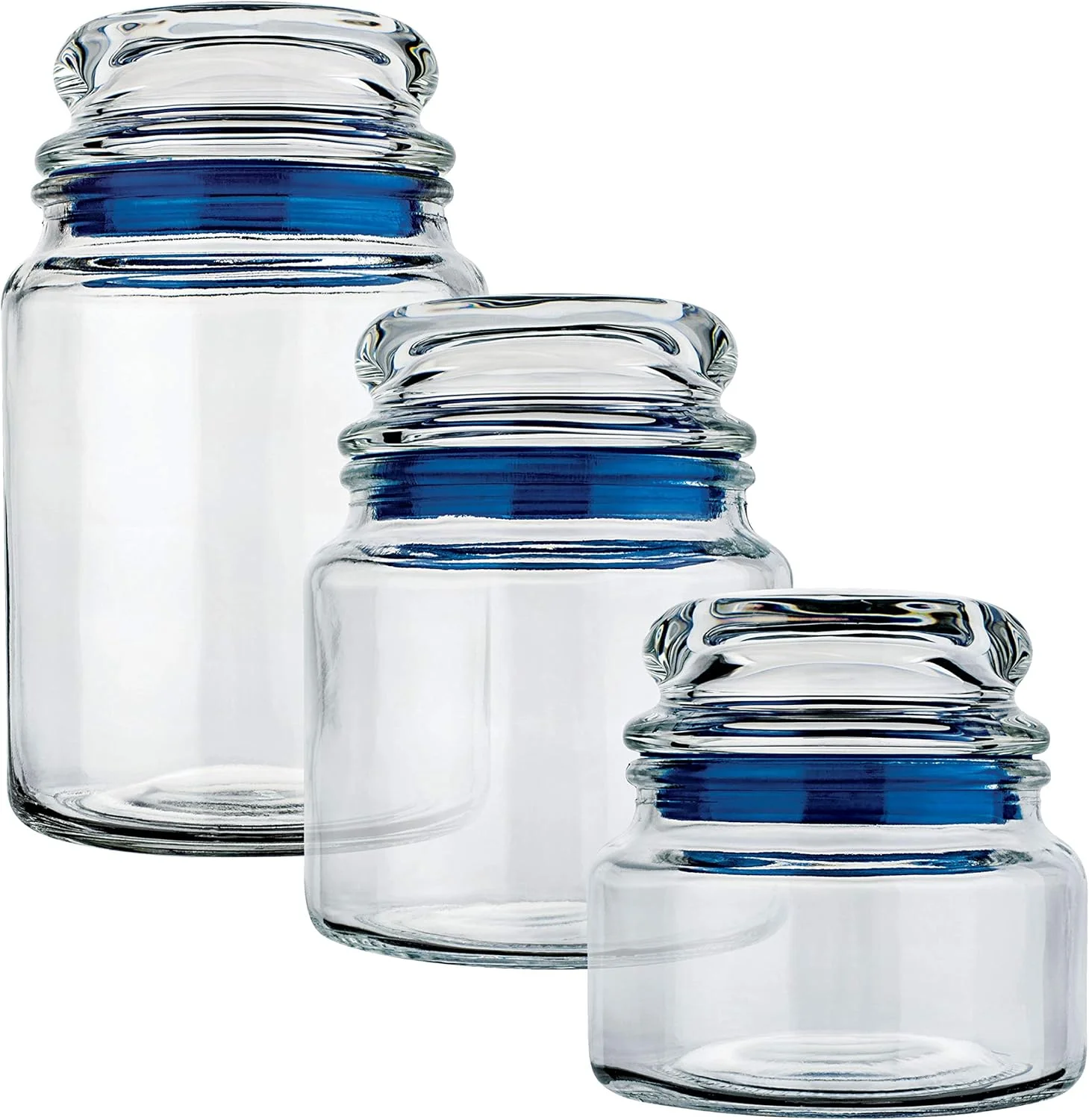 Euro Home - Conjunto Potes de Vidro Multiuso 3 Peças