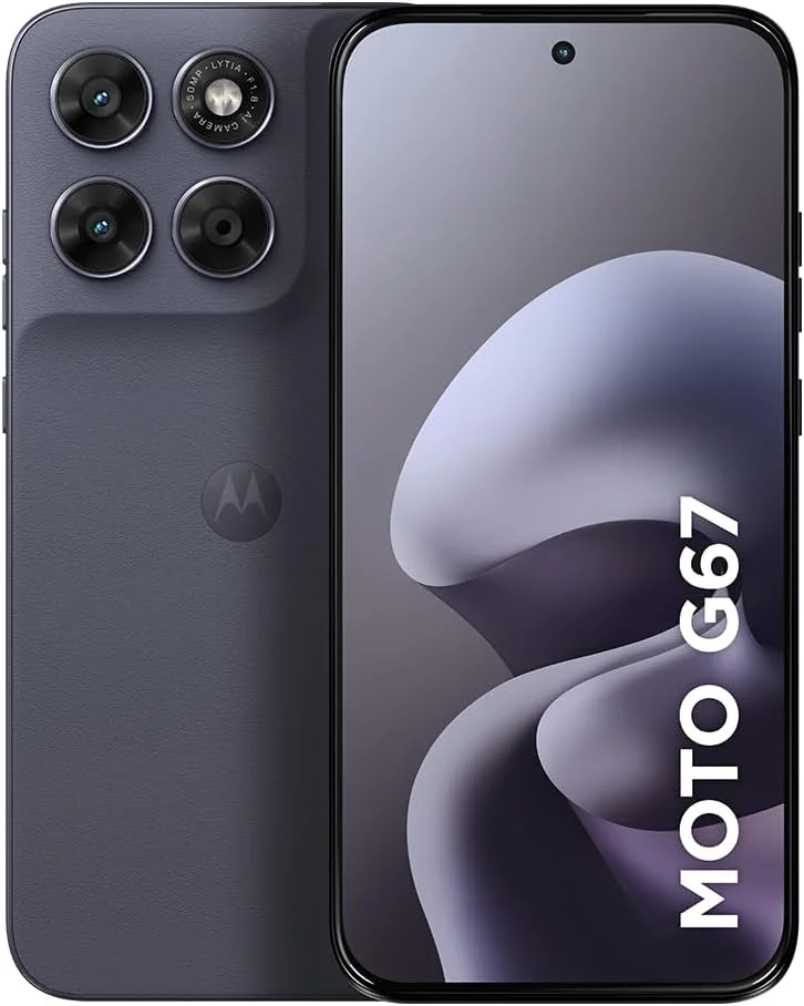 Smartphone Motorola Moto G67 5G - 256GB 12GB (4GB RAM + 8GB RAM Boost) camera 50MP Sony Lytia 600, tela 1.5K extreme Amoled 120hz, ultrarresistente - Chumbo