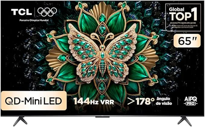 Smart Tv Tcl 65 Polegadas Qled Mini Led 4k C6k Wifi Bluetooth Google Tv 4 Hdmi 144hz Hdr10+ 65c6k