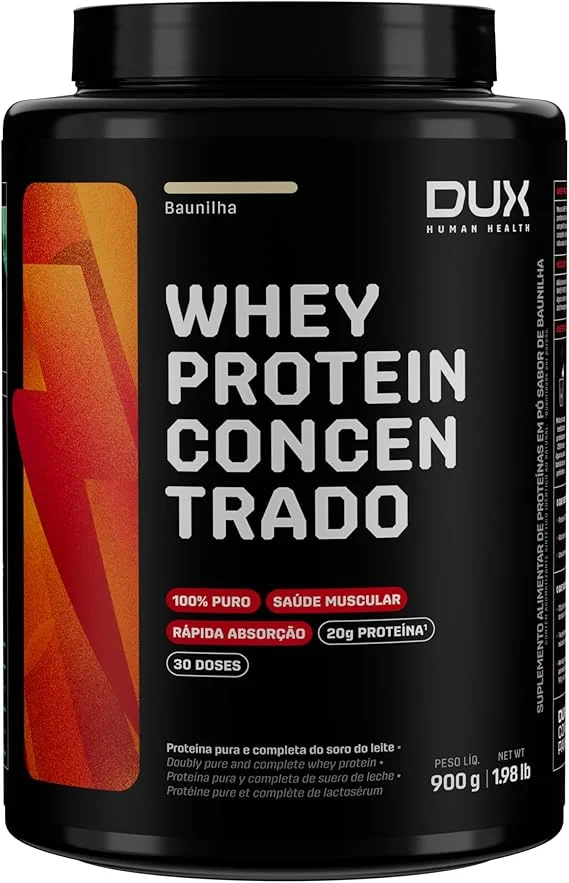 Whey Protein Concentrado Pote (900g) - Sabor Baunilha