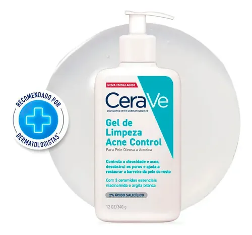 Gel De Limpeza Para Pele Oleosa E Acneica Acne Control Cerave 340g Dia/noite