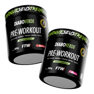 Kit 2x Pré-Treino 300G -  Diabo Verde - FTW