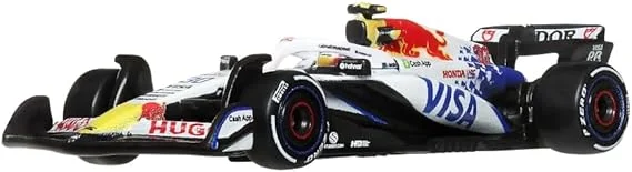 Carro Hot Wheels Collector Visa Cash App RB Formula 1 Liam Lawson Mattel. Edição colecionável com detalhes autênticos. Para adultos e fãs de automobilismo.