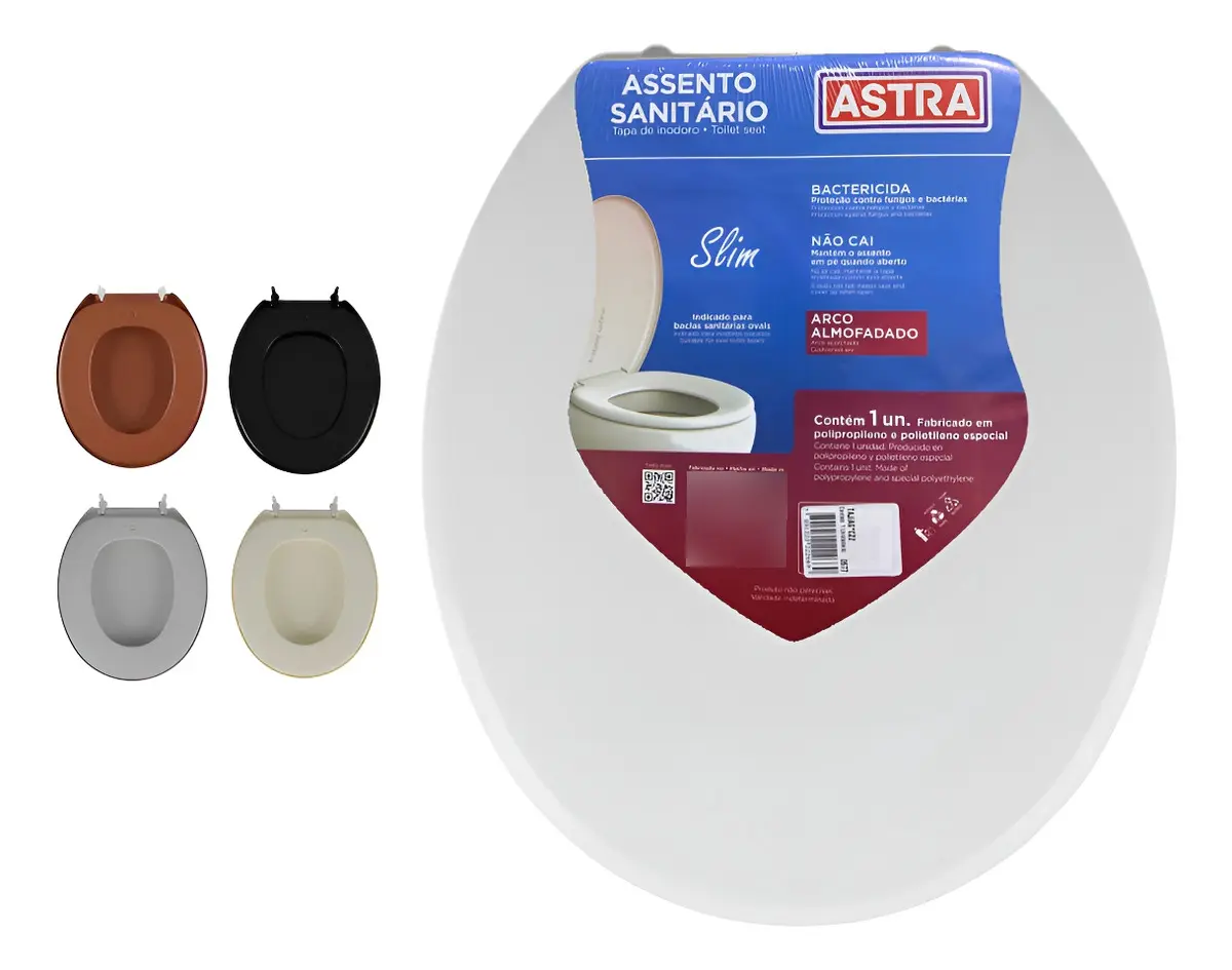 Tampa Almofadado Assento Privada Oval Universal Astra Slim