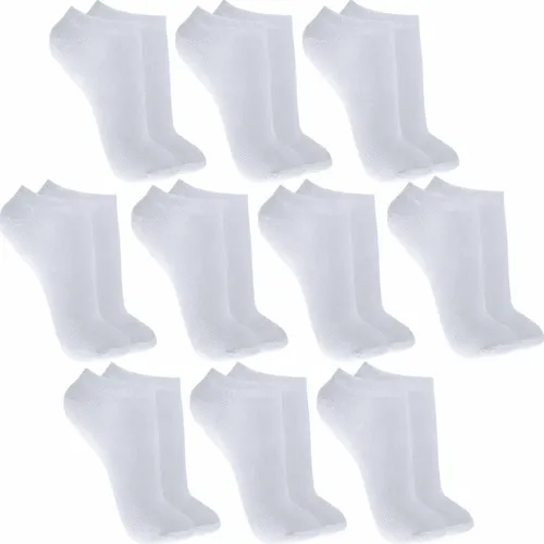 Kit 10 Pares Meia Invisível Unissex Soquete Algodão Selene 10 Branco Original Soquete Cano Curto G ( 39 A 44 )