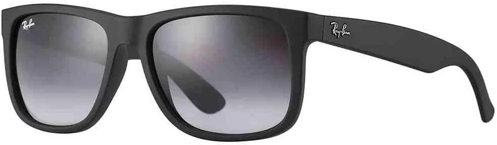 Óculos de Sol Ray-Ban Justin 0RB4165L 601/8G Tam 55 / Preto - Lentes Cinza Gradiente