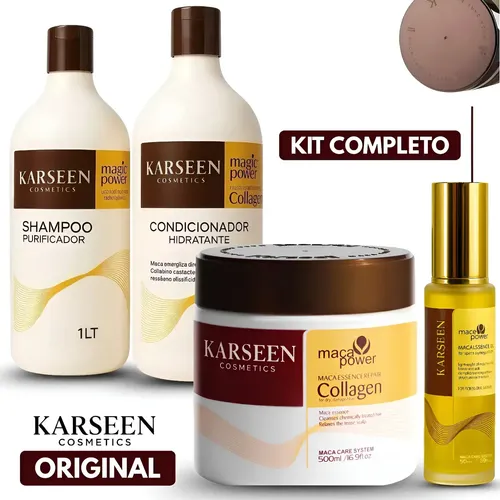 Kit Shampoo Condicionador 1l Máscara Agan Oil Óleo Reparador
