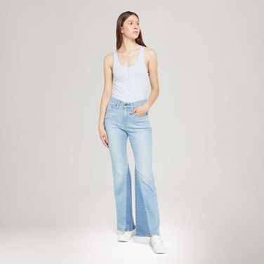 Calça Jeans Levi's® 726® High Rise Flare Layered Lavagem Clara