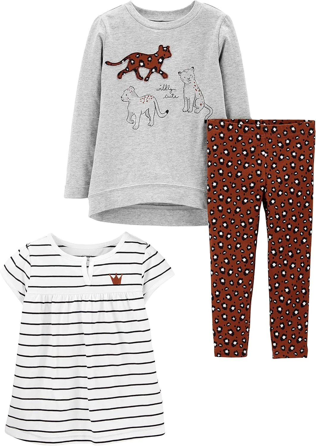 Conjunto de roupa de brincar Conjunto de 3 peças sortidas para brincar Simple Joys by Carter'sbebê-meninas