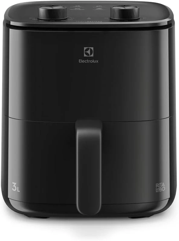 Air Fryer Electrolux por Rita Lobo 3L Preta Efficient c/Desligamento Automático 1200W (EAF05) 220V