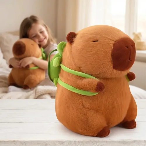 Capivara Filó Pelúcia Gigante Antialérgica Bichinho De Pelúcia Macio Brinquedo Infantil E Adulto Decoração Quarto Presente Criativo Confortável Seguro Alta Qualidade Brasiliana Tech Marrom