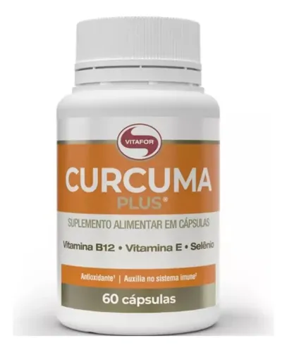 Curcuma Plus Suplemento Alimentar 60 Cápsulas Vitafor Sem Sabor