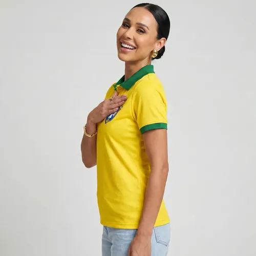 Camisa Copa Feminina Copa Do Brasil Camisa Dryfit Amarela Amarelo Brasil P Lisa