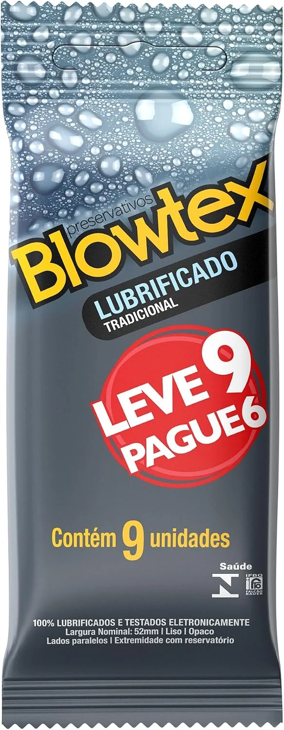 Blowtex Preservativo Lubrificado Leve 9 Pague 6 Unidades