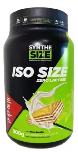 Ganho Muscular Iso Size Free Lactose 900g Whey Synthesize Sabor Baunilha