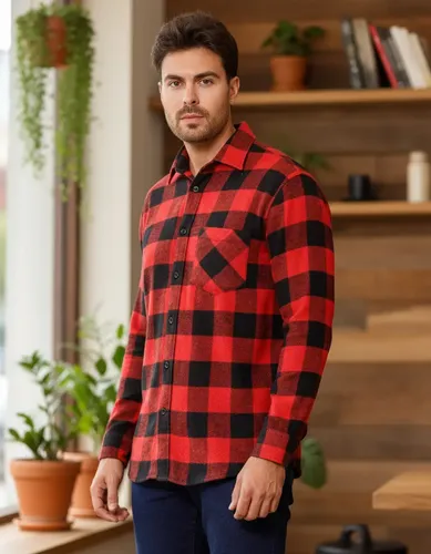 Camisa Xadrez Flanela Blusa Masculina Manga Longa Junina Ful