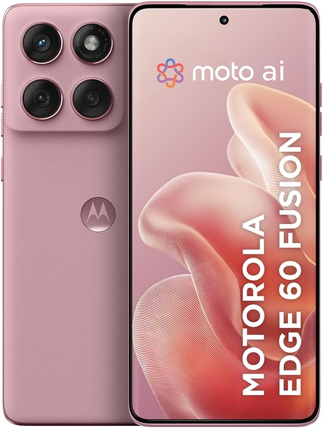 Smartphone Motorola Edge 60 Fusion 5G - 256GB 16GB (8GB RAM+8GB Ram Boost) 50MP Sony AI Camera IP68 NFC - Rosa