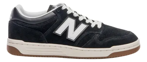 Tênis Masculino New Balance 480 Casual Confortável Original Preto/bege Geométrico 39 Br