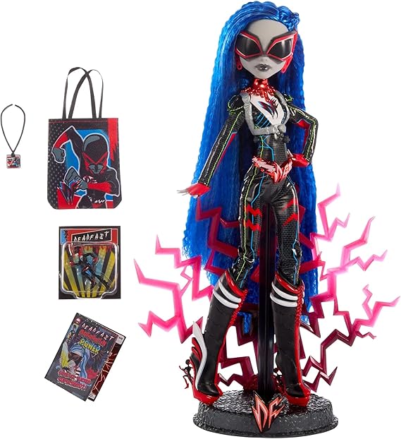Monster High Deadfast Ghoulia Yelps SDCC 2024 Exclusive Doll - Tech Savvy Upgrade with Comic-Con Badge, Mini Figure, and Comic Book