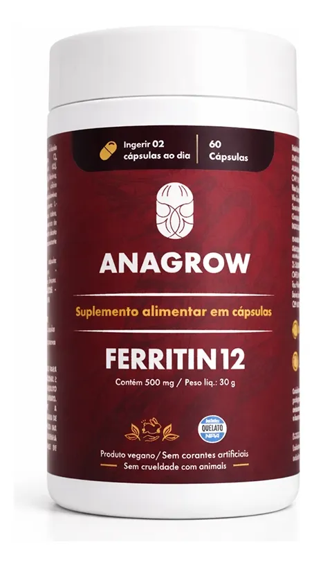 Ferritin12 - Vitamina De Combate À Queda Capilar 60 Cápsulas