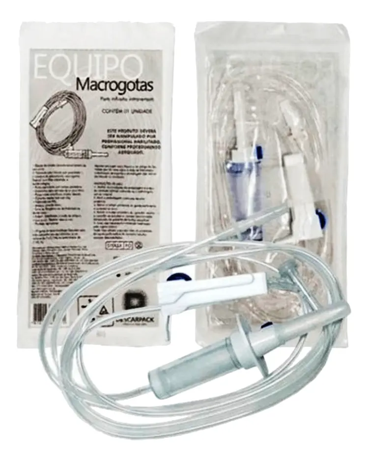 Kit 25 Equipo Macrogotas Slip C/ Inj Lat E Filt - Descarpack / Glomed / Tkl