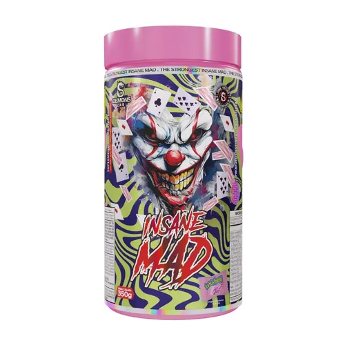 Pré Treino Insane Mad Demons Lab Sabor Tutti Fruit Com Arginina E Cafeína