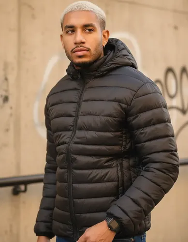 Jaqueta Puffer Bobojaco Acolchoada Frio Masculina Capuz