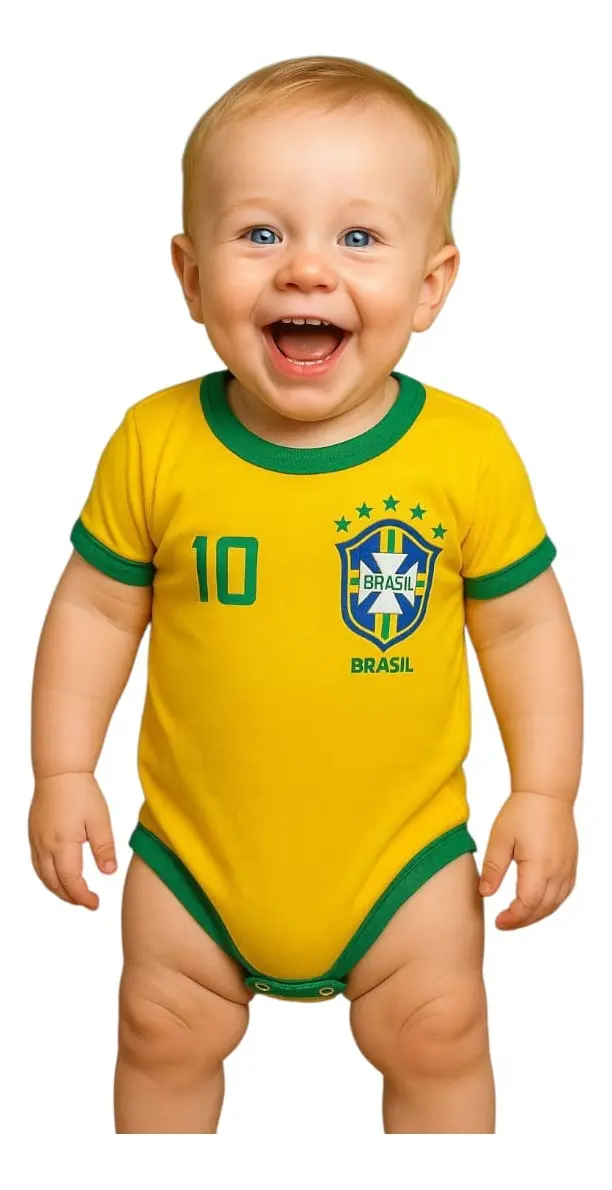 Body Do Seleção Brasileira - Copa Do Mundo 100% Algodão