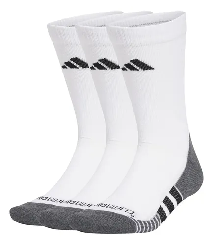 Meias Cano Longo Amortecimento Performance Climacool 3-pack adidas Branco P