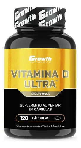 Vitamina D Ultra 2000ui 120 Caps Growth Supplements Sem Sabor
