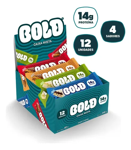 Bold Barra De Proteína Caixa Mista 40 Com 14g De Proteína