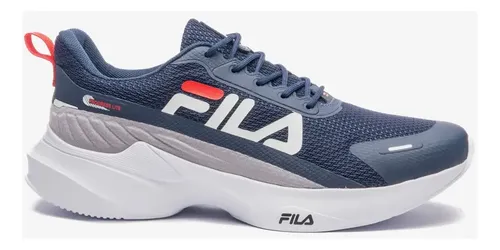 Tênis Masculino Progress Lite Fila Marinho/branco/vermelho Lisa 40 Br