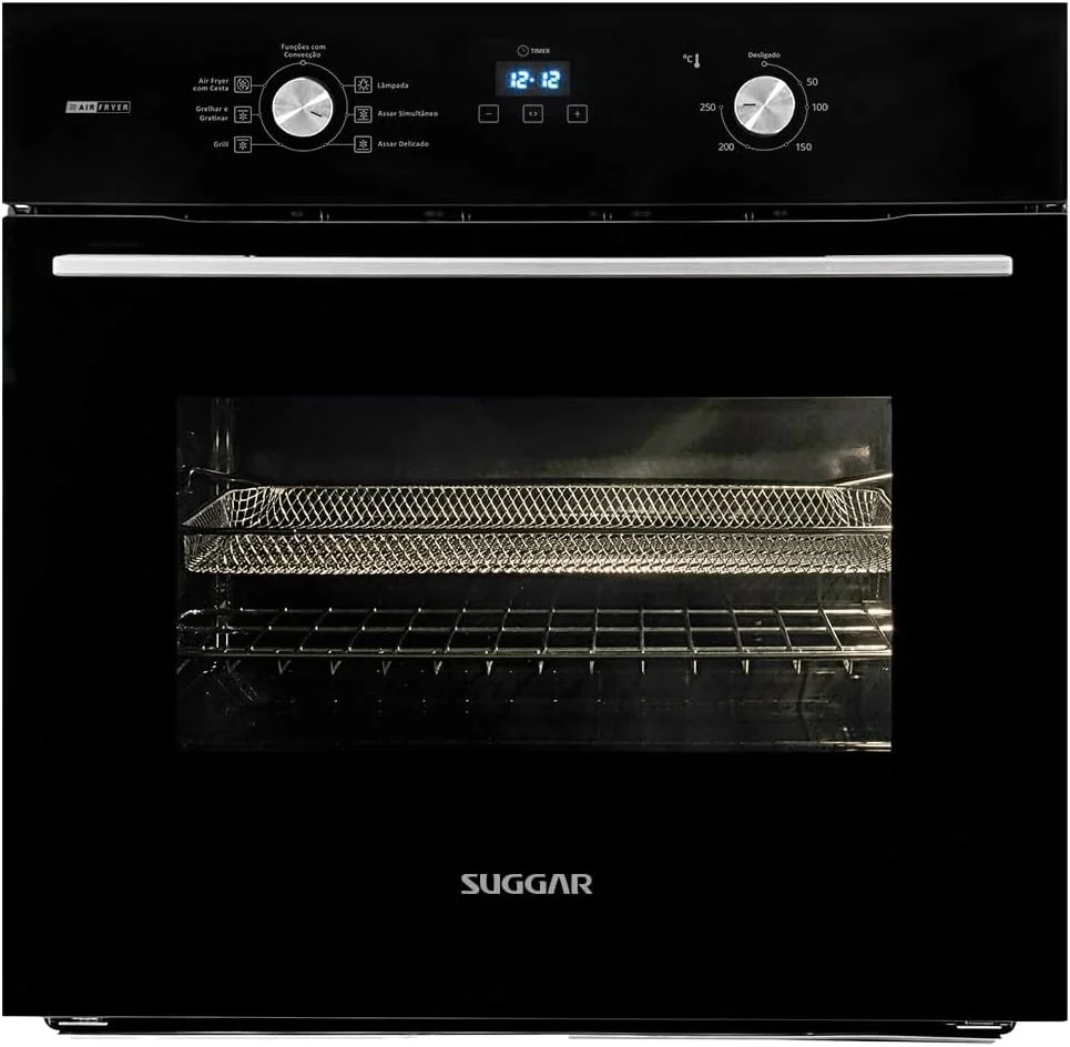 FORNO DE EMBUTIR AIR FRYER 68L PRETO FE6802PT