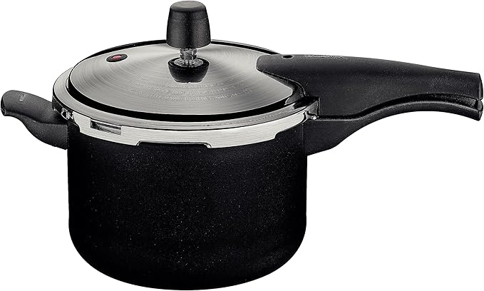 Panela de Pressão Tramontina Vancouver Effect em Alumínio com Revestimento Interno e Externo em Antiaderente Starflon Max Preto 20 cm 4,5 L