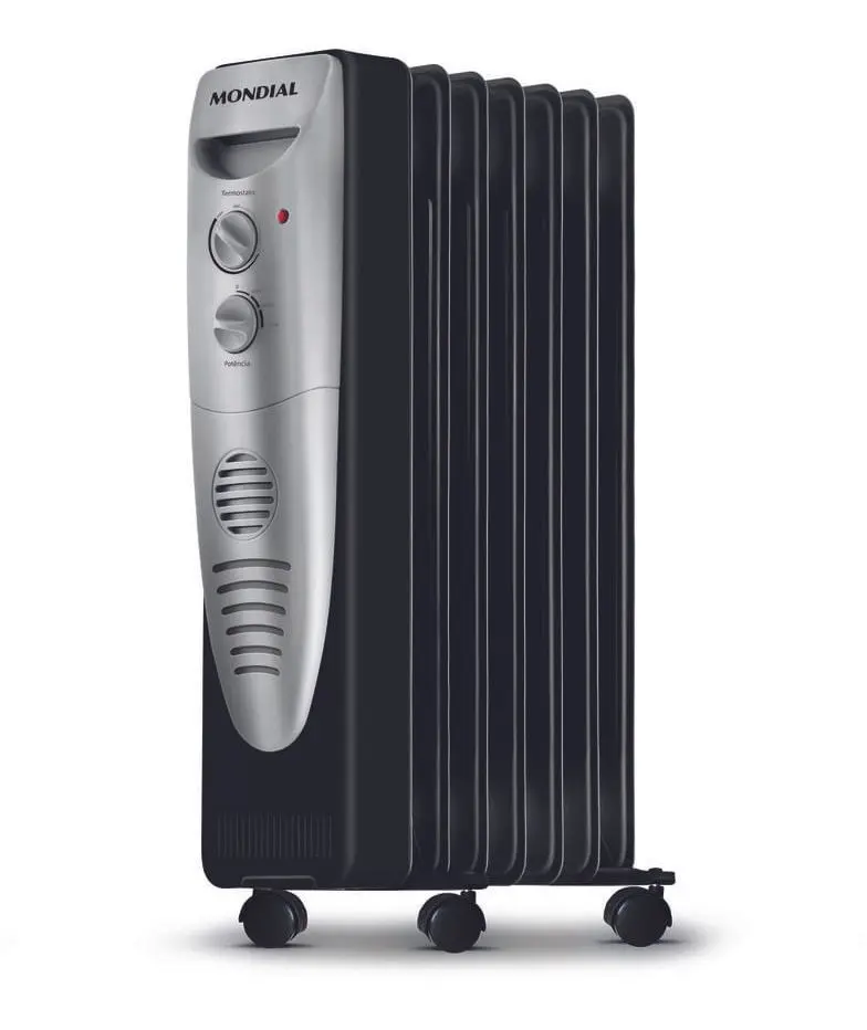 Aquecedor A Óleo Mondial A-06 Cor Preto/cinza 127v