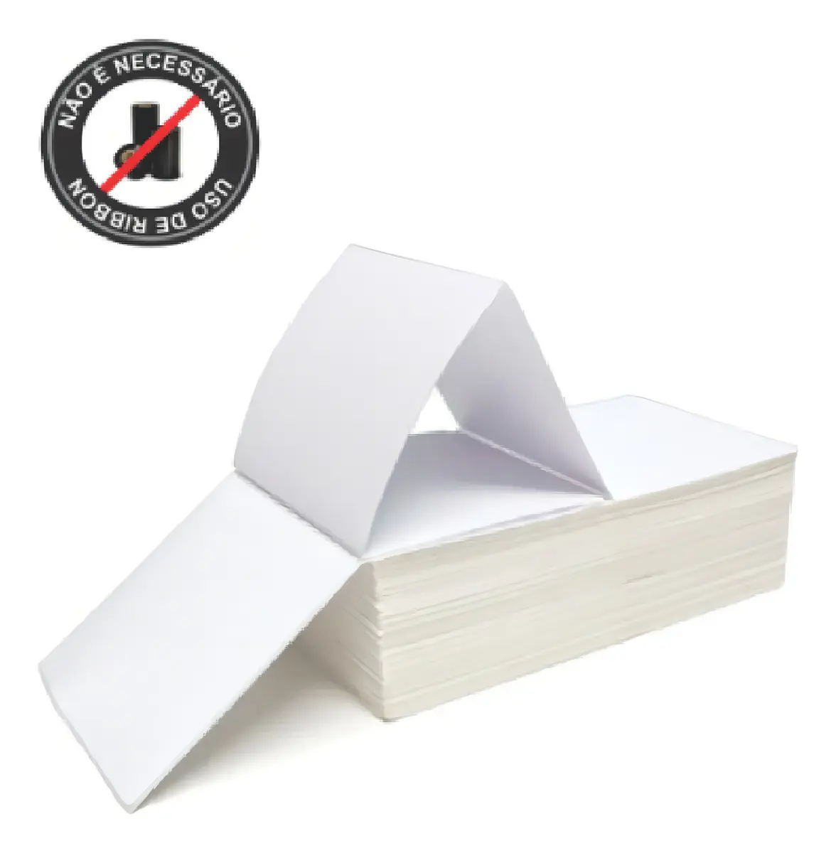1000 Resma Etiquetas Térmicas 10x15 (100x150) Cor Branco