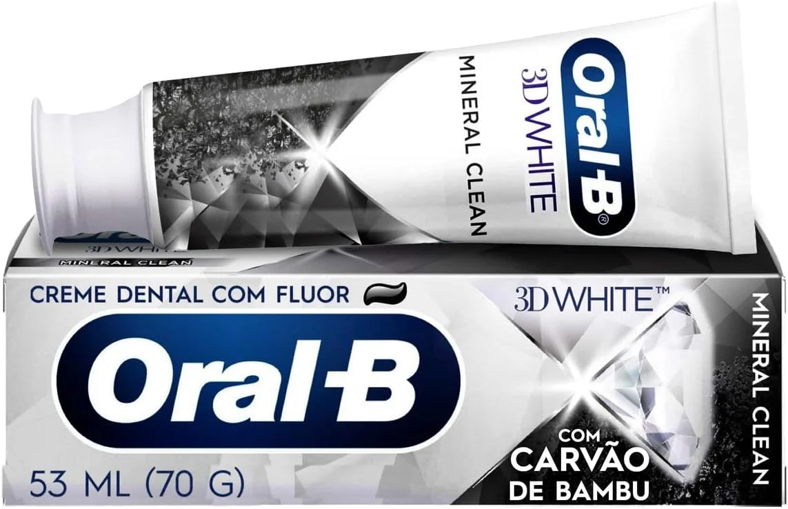 Oral-B Pasta de Dente 3D White Mineral Clean Carvão de Bambu 70 g